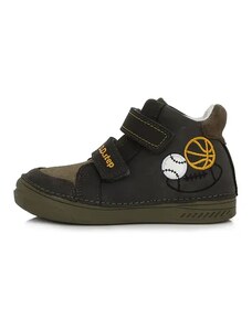 Detské chlapčenské kožené topánky D.D.step khaki A040-357A