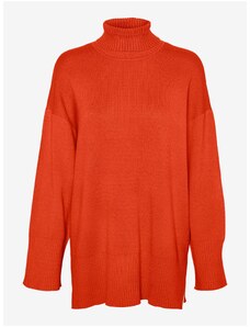 Orange women's sweater VERO MODA Goldneedle - Women