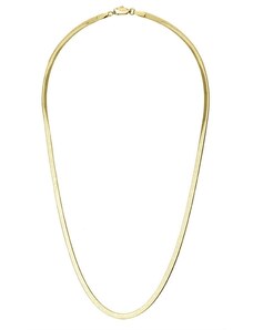 Manoki Ocelový náhrdelník Anna Gold, 3 mm plochý had, chirurgická ocel