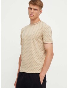Tričko Guess MARSHALL pánsky, béžová farba, vzorovaný, Z2YI05 J1314