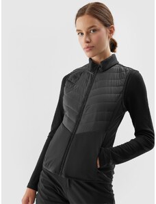 4F Dámska trekingová zatepľovacia vesta s výplňou PrimaLoft Black Insulation Eco - čierna