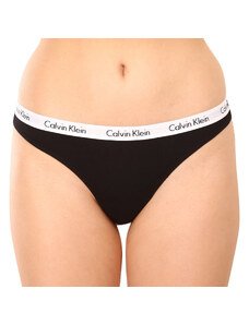 3PACK dámske tangá Calvin Klein čierne (QD3587E-001)