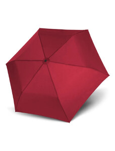 Červený skladací odľahčený plne automatický dámsky dáždnik Patapios