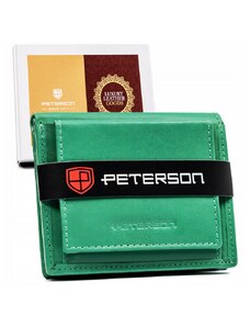 Peterson Dámska kožená peňaženka PTN RD-220-MCL L.BLUE