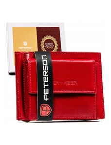 Peterson Dámska kožená peňaženka PTN RD-250-GCL RED