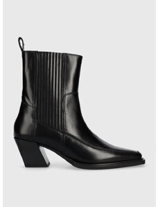 Kožené členkové topánky Vagabond Shoemakers ALINA dámske, čierna farba, na podpätku, 5421.201.20