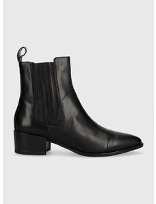 Kožené členkové topánky Vagabond Shoemakers MARJA dámske, čierna farba, na podpätku, 5613.001.20
