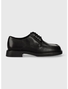 Kožené poltopánky Vagabond Shoemakers JACLYN dámske, čierna farba, na plochom podpätku, 5638.201.20