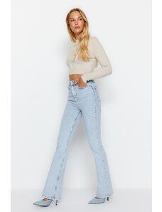 Trendyol Collection Svetlomodré džínsy s vysokým pásom