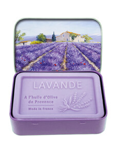 Esprit Provence Tuhé mydlo v plechovke - Levanduľa a chatka v poliach, 120g