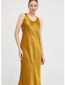 Šaty Max Mara Leisure žltá farba, midi, áčkový strih
