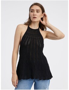 Black Womens Patterned Knitted Top ONLY Freja - Women