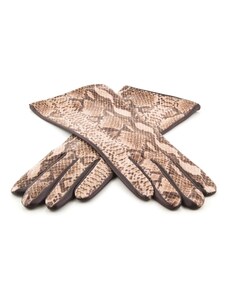 BOHEMIA GLOVES Dámske kožené rukavice s imitáciou hadiny