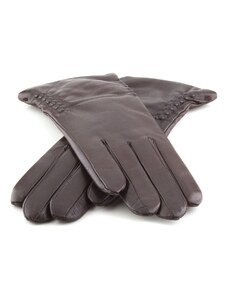 BOHEMIA GLOVES Klasické kožené rukavice pre dámy s riasením na bokoch