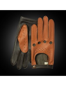 BOHEMIA GLOVES Kombinované pánske kožené rukavice na riadenie z amerického jeleňa