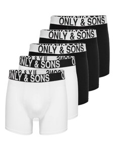 Only & Sons Boxerky 'FITZ' čierna / biela