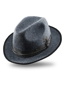 KASTORI Sivý trilby klobúk fedora - Nelio - vintage - limitovaná kolekcia