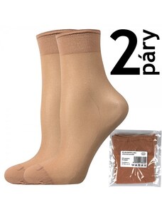 NYLON SOCKS 2 páry 20 DEN pančuchové ponožky Lady B - SÁČEK