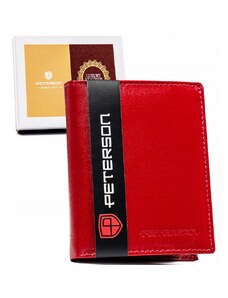 Peterson Dámska kožená peňaženka PTN RD-270-GCL RED