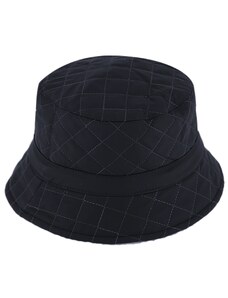 Fiebig - Headwear since 1903 Nepremokavý modrý prešívaný bucket hat - jesenný vodeodolný klobúk - Fiebig 1903