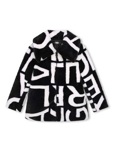Detský kabát Karl Lagerfeld čierna farba