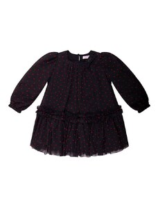 Dievčenské šaty Pinko Up čierna farba, midi, áčkový strih