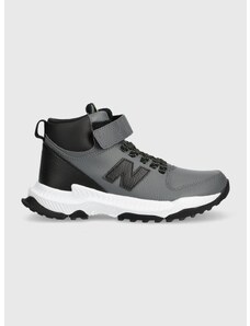 Detské zimné kožené topánky New Balance PT800TG3 šedá farba