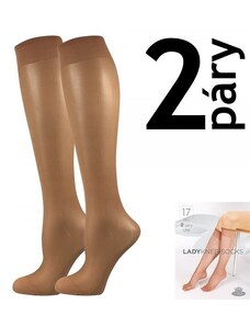 LADY knee-socks 17 DEN pančuchové podkolienky Lady B - 12 párů