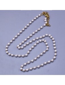 Pozlátený perličkový náhrdelník z chirurgickej ocele