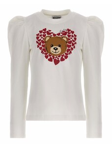Dievčenské tričko s potlačou TEDDY Bear biele MOSCHINO