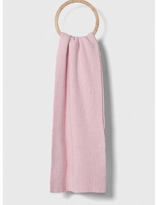 Šál s prímesou vlny Calvin Klein Jeans ružová farba, jednofarebný