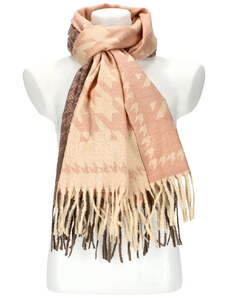 Cashmere Dámsky ružový teplý dlhý zimný šál 206x64 cm