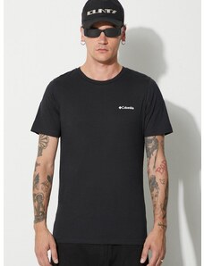 Bavlnené tričko Columbia Rapid Ridge Back Graphic čierna farba, s potlačou