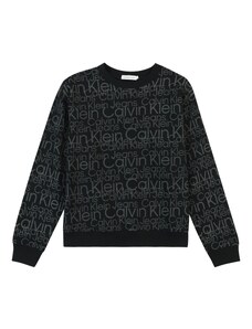 Calvin Klein Jeans Mikina sivá / čierna