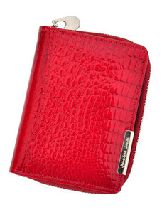 Jennifer Jones Kožená červená malá dámska peňaženka RFID