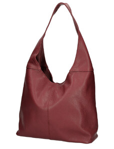 Dámska kožená kabelka GORA S7143 - tmavo červená