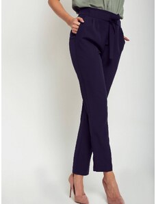 Impress Pants tied at the waist navy blue