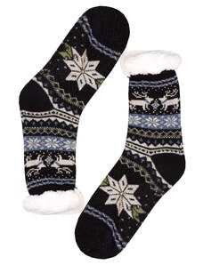 Pesail Polaris black teplé ponožky s baránkom MC 112