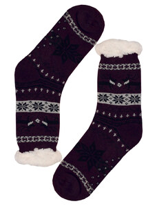 Pesail Polaris purple teplé ponožky s baránkom MC 112
