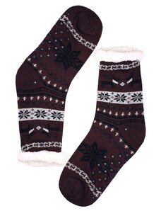 Pesail Polaris brown teplé ponožky s baránkom MC 112