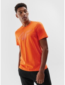 4F Pánske regular tričko s potlačou - oranžové