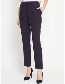 INPRESS Pants with a tie at the waist black