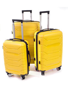 Súprava cestovných kufrov RGL PP2 s TSA zámkom - žltá