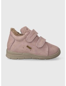 Detské zimné semišové topánky Primigi ružová farba