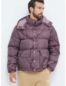 Páperová bunda The North Face pánska, fialová farba, zimná