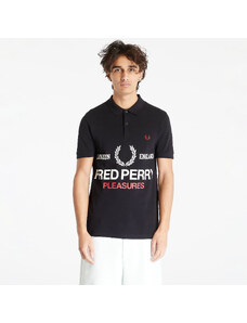 Pánske tričko FRED PERRY x PLEASURES Logo Shirt Black