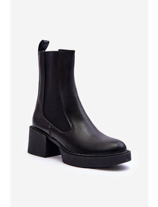 Kesi Chelsea boots with massive high heels, Black Ironna