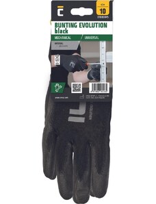 CERVA BUNTING EVO BLACK rukavice blister 9
