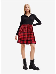 Red and Black Checkered Dress Desigual Harryst - Ladies