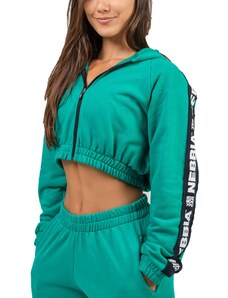 Mikina s kapucňou Nebbia Cropped Zip-Up Hoodie ICONIC 2542920 S